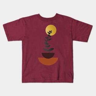 Boho Shapes and Eucalyptus Leaf Kids T-Shirt